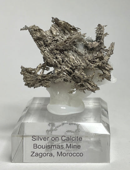 SILVER ON CALCITE, Morocco ISI021