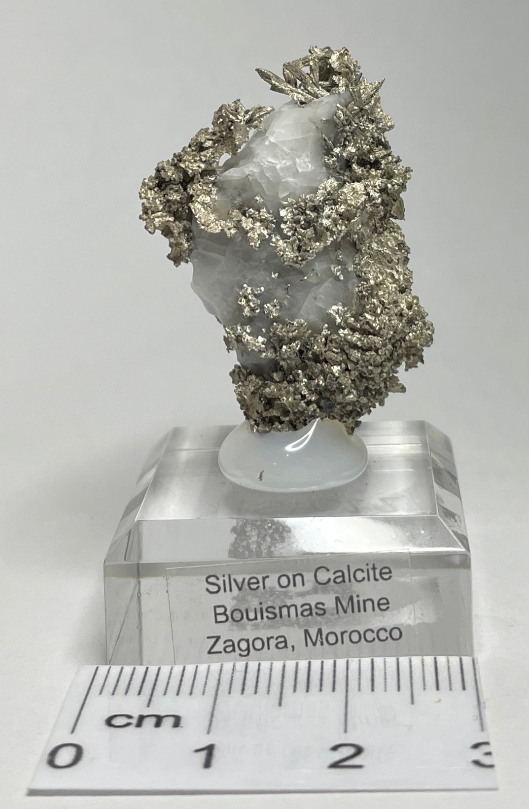SILVER ON CALCITE, Morocco ISI022