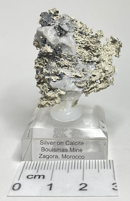 SILVER ON CALCITE, Morocco ISI023