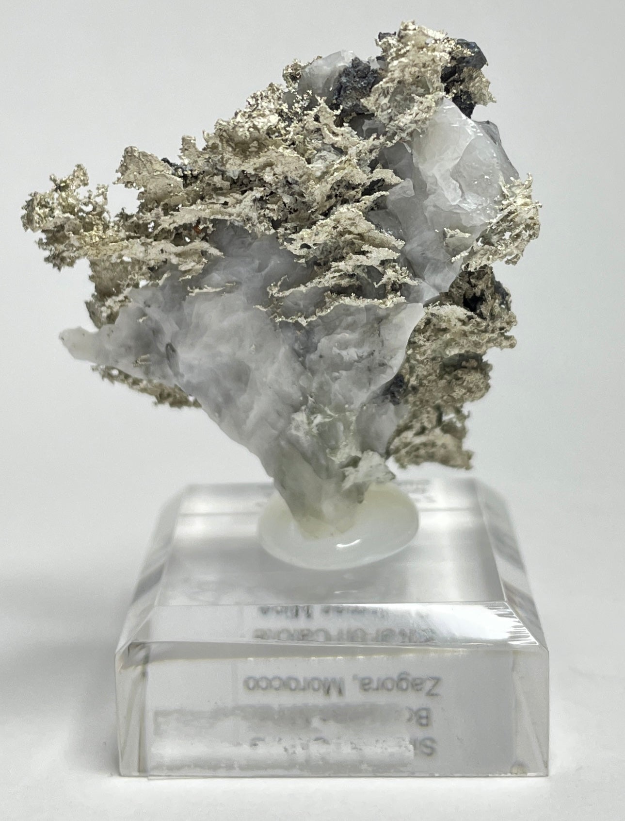 SILVER ON CALCITE, Morocco ISI023