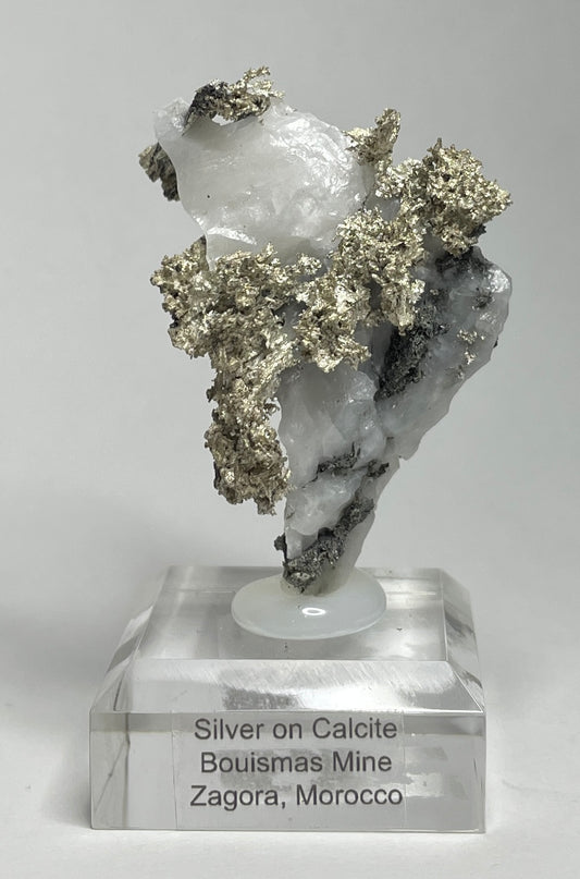 SILVER ON CALCITE, Morocco ISI025