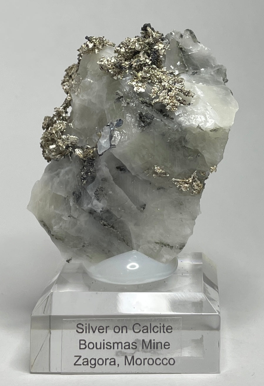 SILVER ON CALCITE, Morocco ISI027