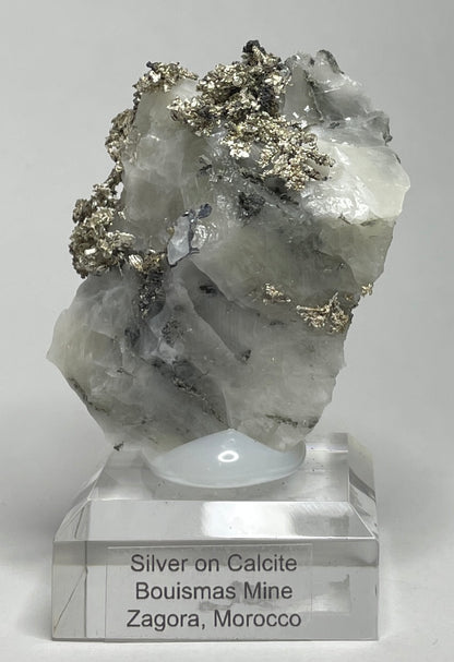 SILVER ON CALCITE, Morocco ISI027