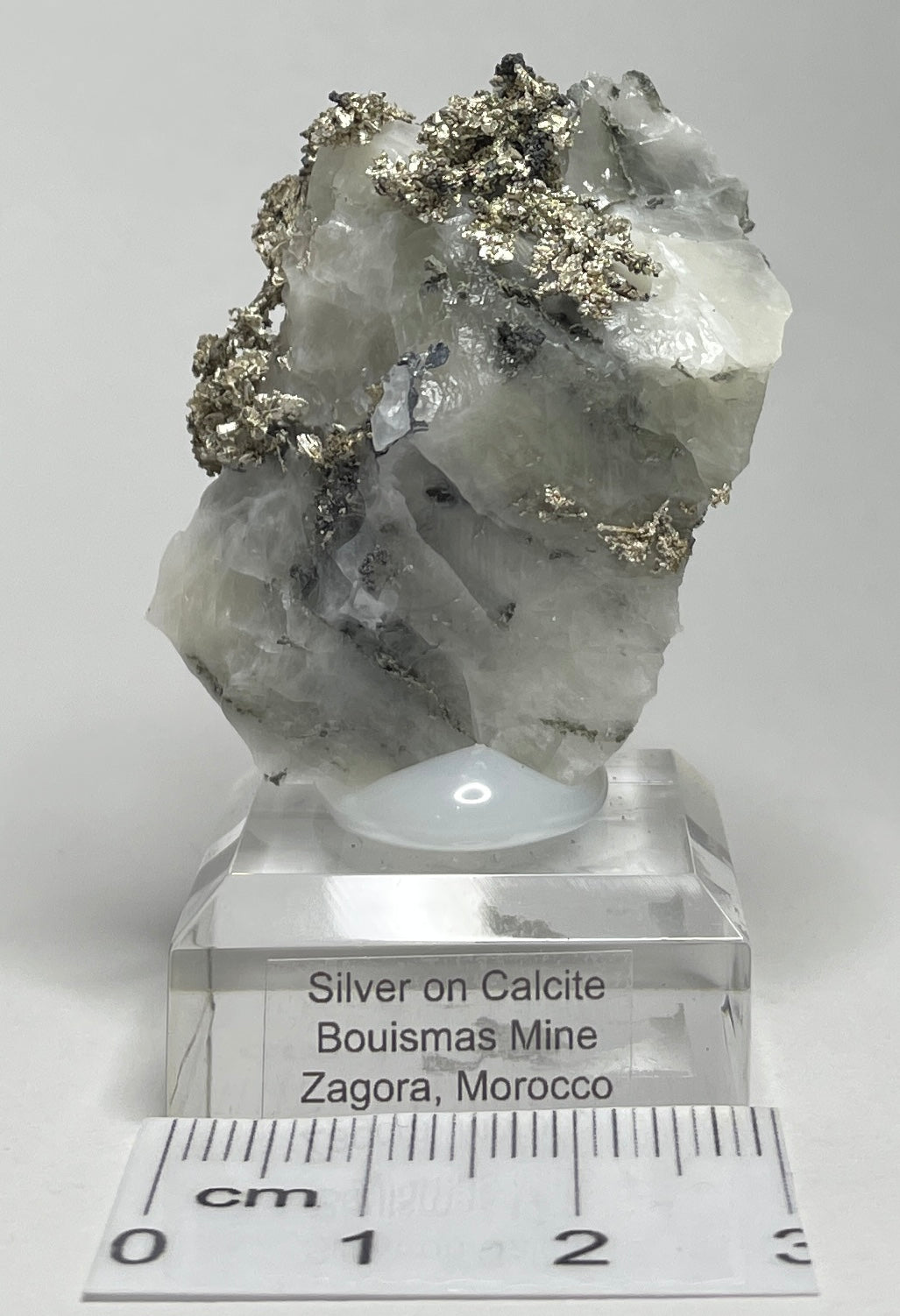 SILVER ON CALCITE, Morocco ISI027