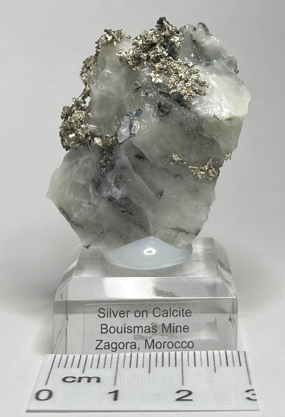 SILVER ON CALCITE, Morocco ISI027