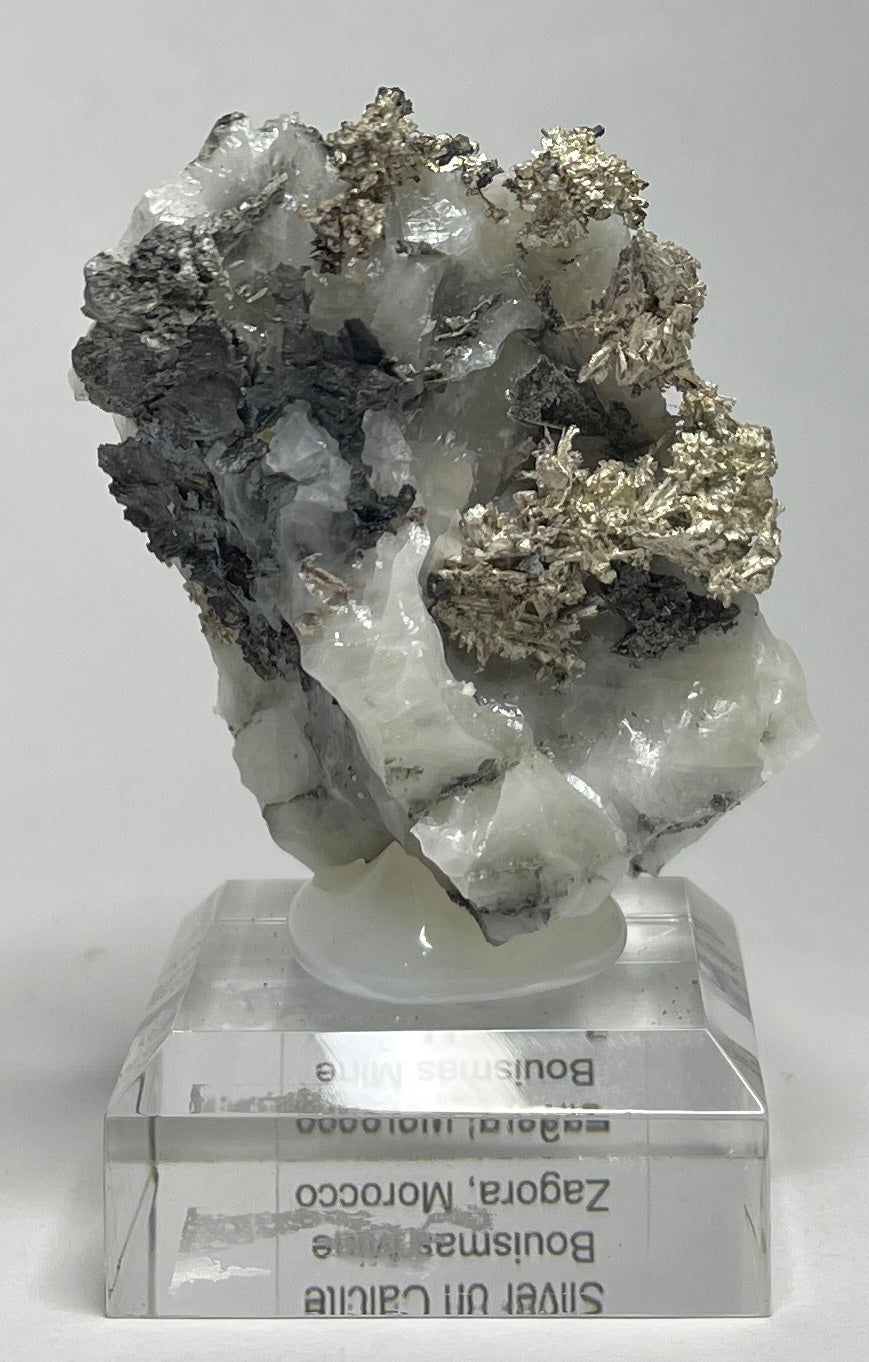 SILVER ON CALCITE, Morocco ISI027