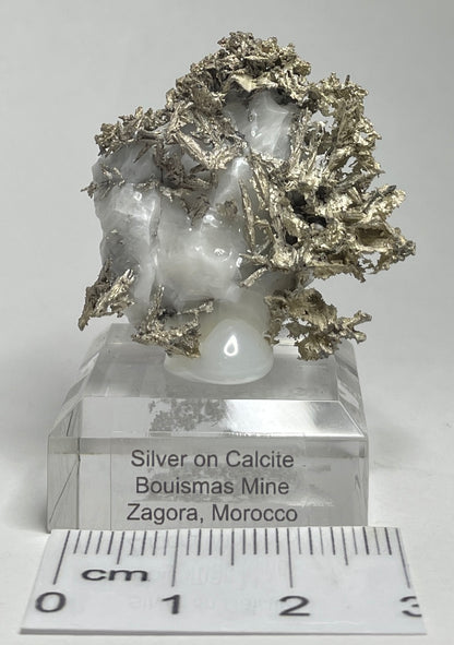 SILVER ON CALCITE, Morocco ISI028