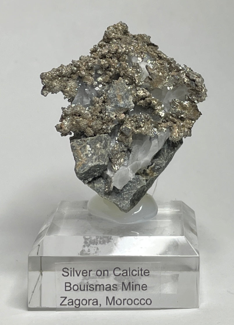 SILVER ON CALCITE, Morocco ISI029
