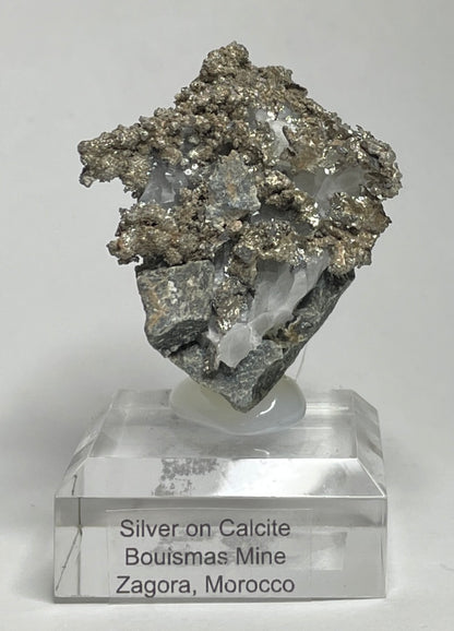 SILVER ON CALCITE, Morocco ISI029
