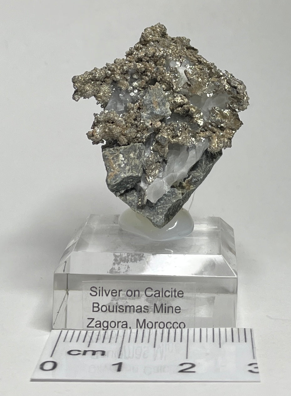 SILVER ON CALCITE, Morocco ISI029