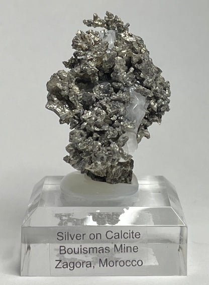 SILVER ON CALCITE, Morocco ISI031