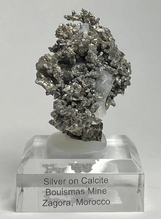SILVER ON CALCITE, Morocco ISI031