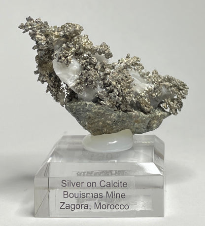 SILVER ON CALCITE, Morocco ISI032