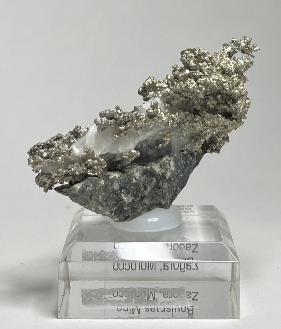 SILVER ON CALCITE, Morocco ISI032