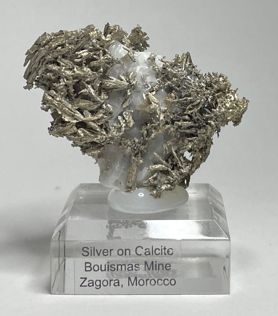 SILVER ON CALCITE, Morocco ISI033