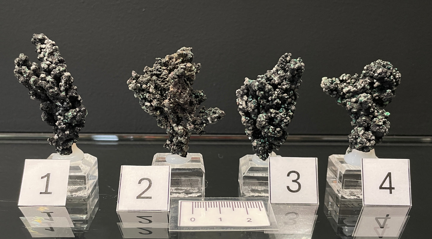 MALACHITE ON NATIVE COPPER, Australia IMC057-60