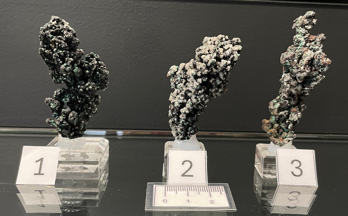 MALACHITE ON NATIVE COPPER, Australia IMC065-67