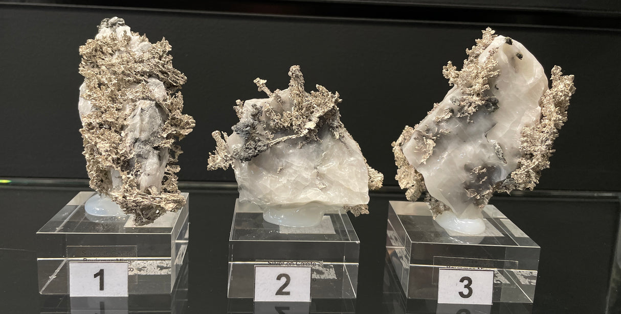 SILVER ON CALCITE, Morocco ISI042-44