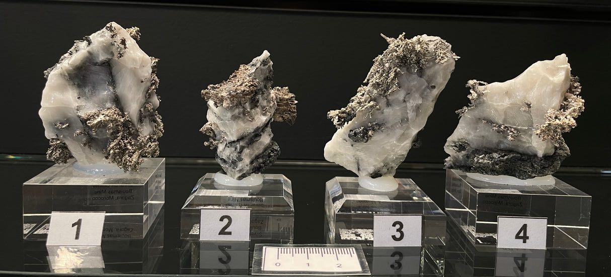 SILVER ON CALCITE, Morocco ISI055-58