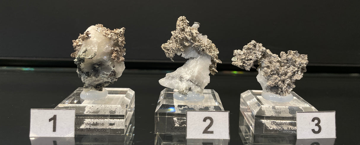 SILVER ON CALCITE, Morocco ISI070-72