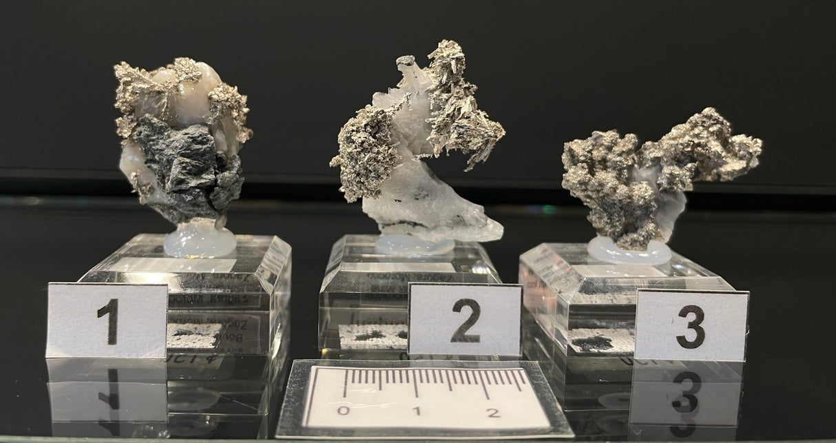 SILVER ON CALCITE, Morocco ISI070-72