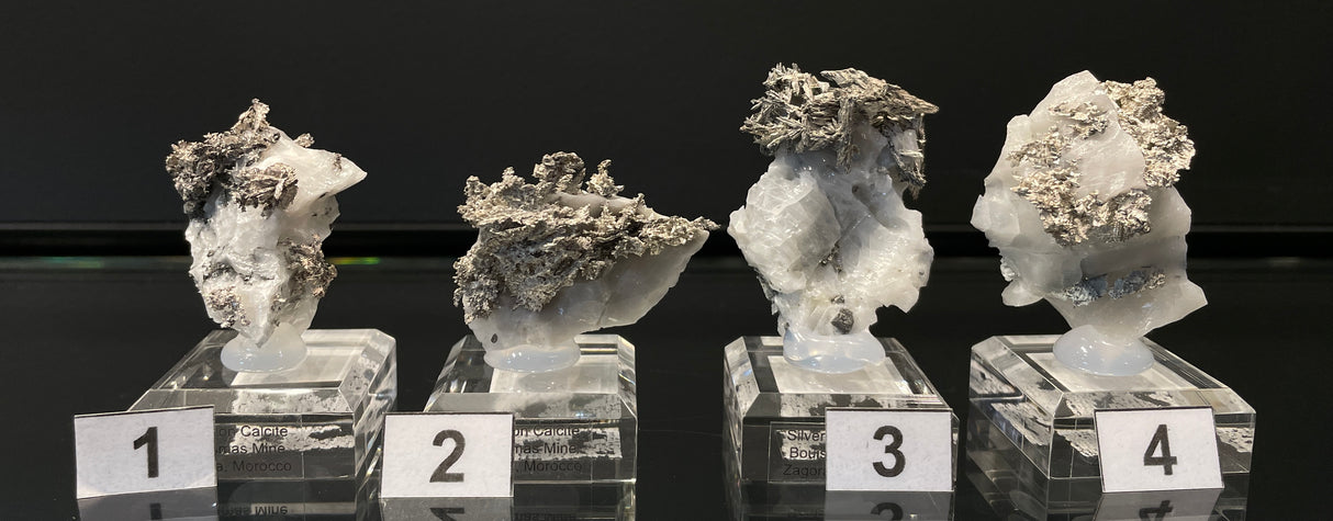 SILVER ON CALCITE, Morocco ISI076-79