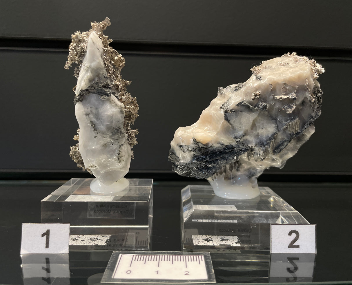 SILVER ON CALCITE, Morocco ISI083-84