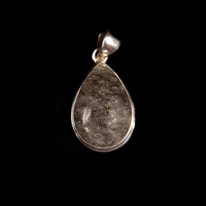 TOURMALINE IN QUARTZ PENDANT set in STERLING SILVER 3SSTQP