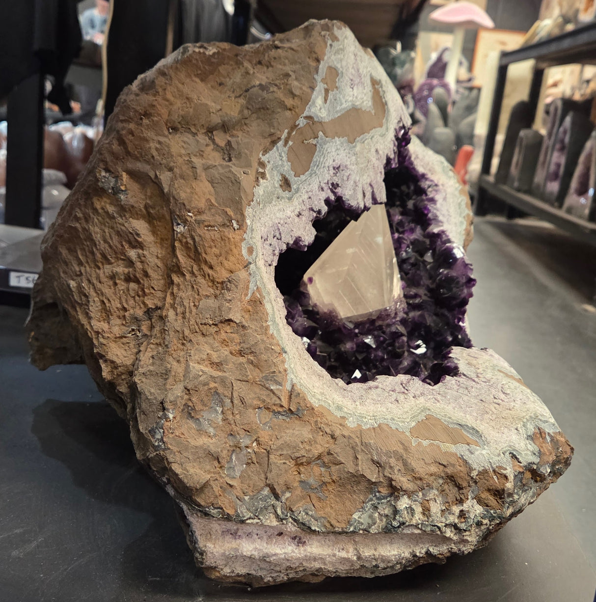 AMETHYST & CALCITE GEODE Brazil RBAG1