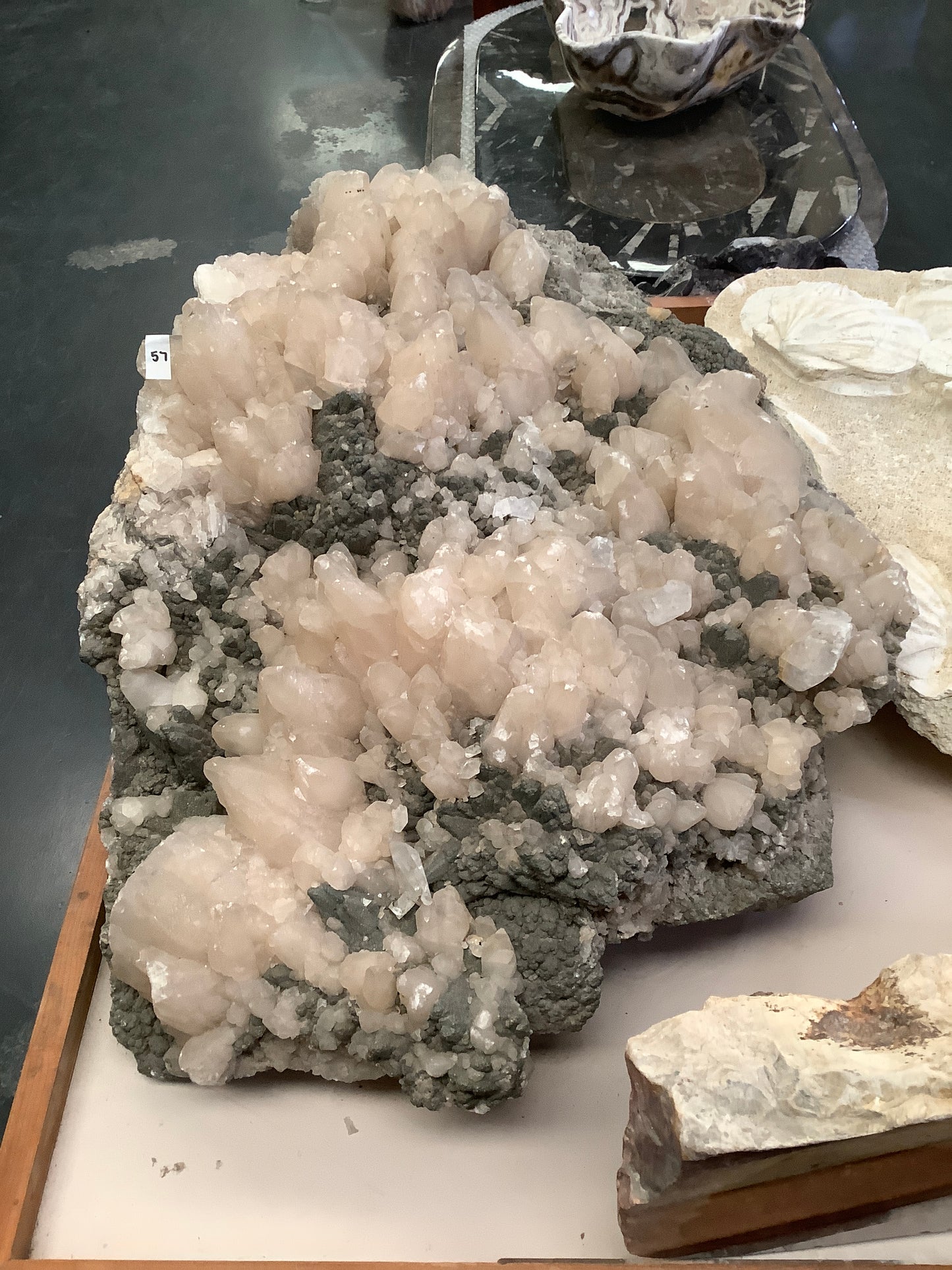 Crystal Cluster Calcite and Marcasite
