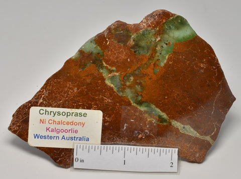 CHRYSOPRASE POLISHED SLICE CHRY00016