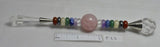 CHAKRA CRYSTAL WAND WITH ROSE QUARTZ AND CLEAR QUARTZ (P23)