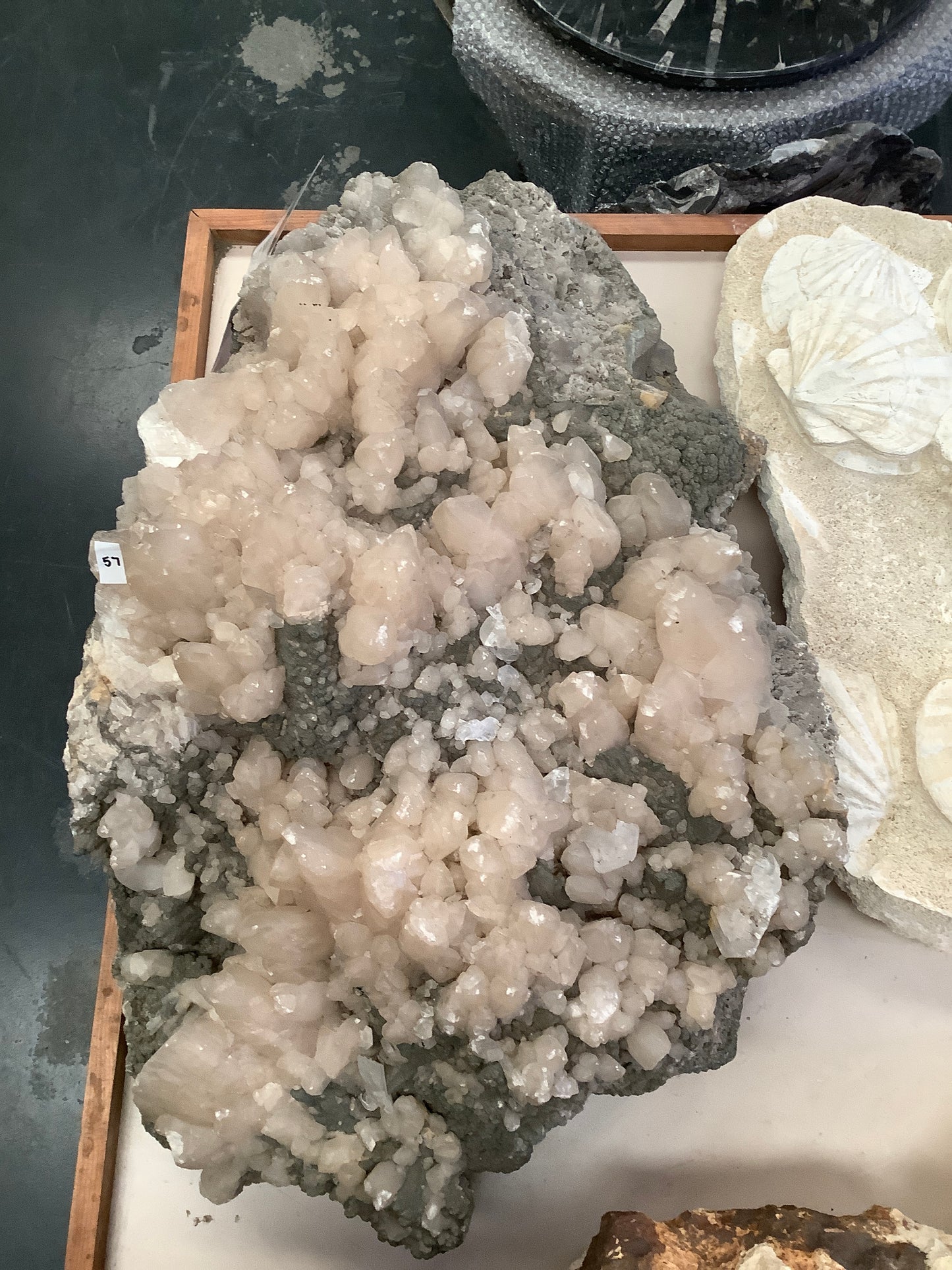 Crystal Cluster Calcite and Marcasite