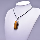 TIGER'S EYE PENDANT set in Sterling Silver J33