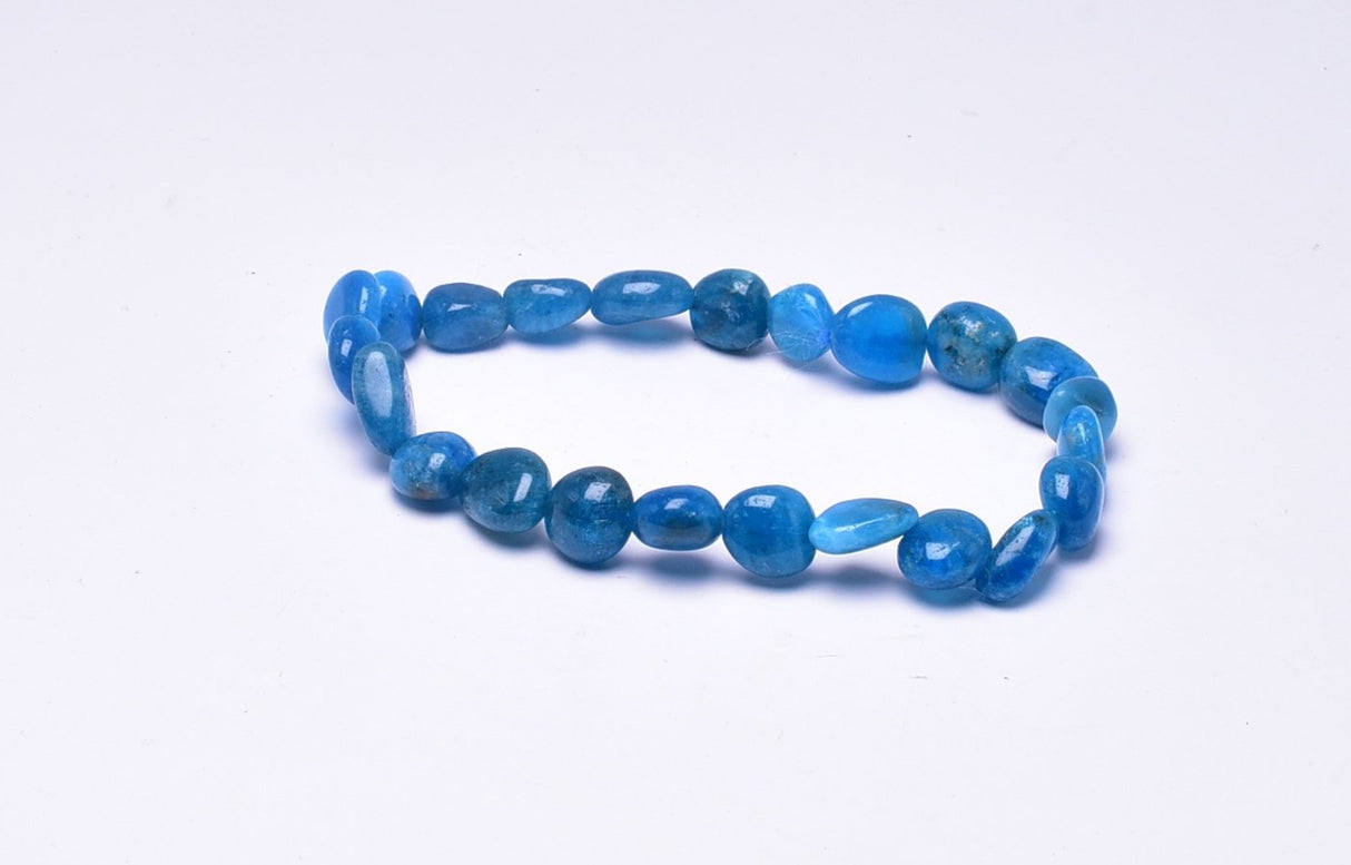 BLUE APATITE BEADED BRACELET J14