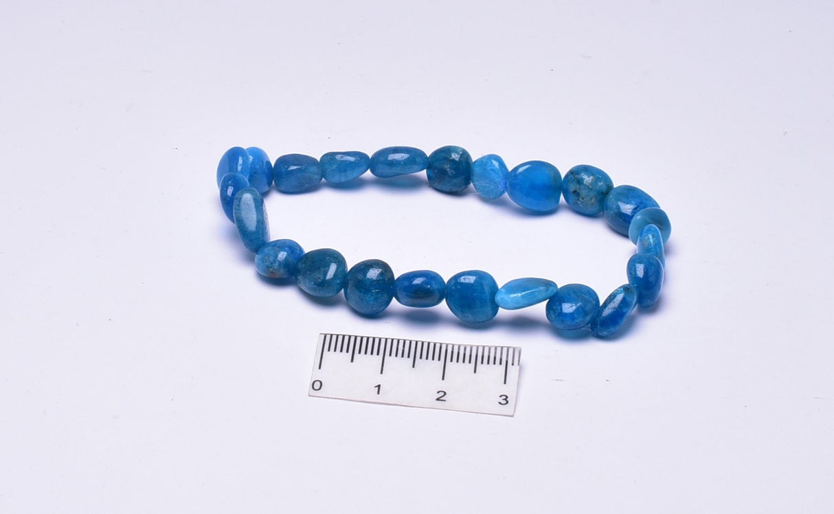 BLUE APATITE BEADED BRACELET J14