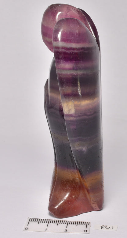 FLUORITE ANGEL CARVING 11 CM P01