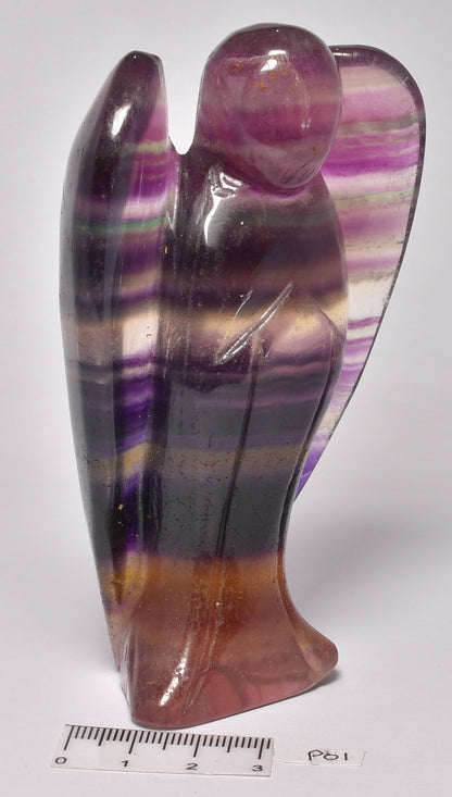 FLUORITE ANGEL CARVING 11 CM P01