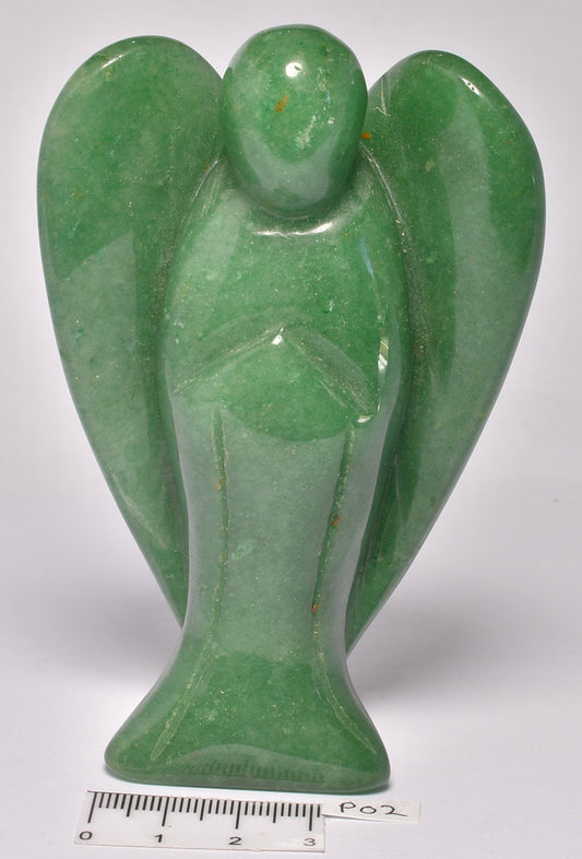 GREEN AVENTURINE ANGEL CARVING 11 CM P02