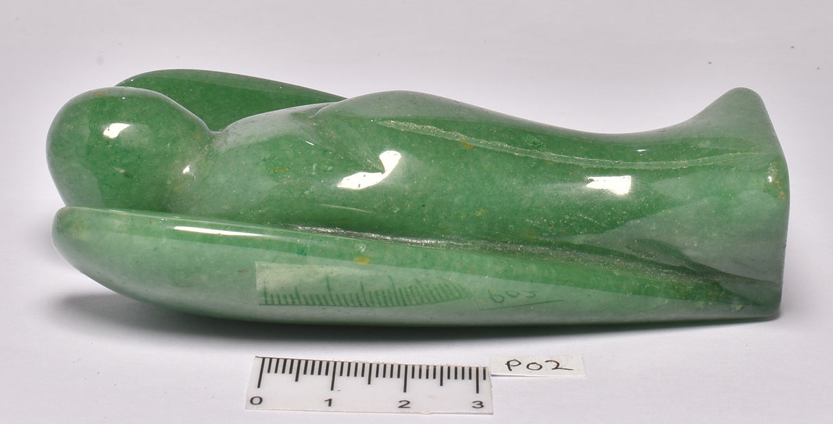 GREEN AVENTURINE ANGEL CARVING 11 CM P02