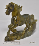 LABRADORITE CRYSTAL HORSE CARVING  P377
