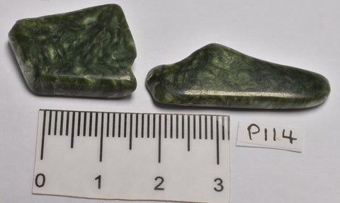2 x SERAPHINITE POLISHED CRYSTALS P114