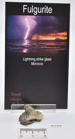 FULGURITE LIGHTNING STRIKE GLASS MOROCCO MT69