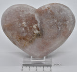 PINK AMETHYST HEART CARVING 10 cm P524