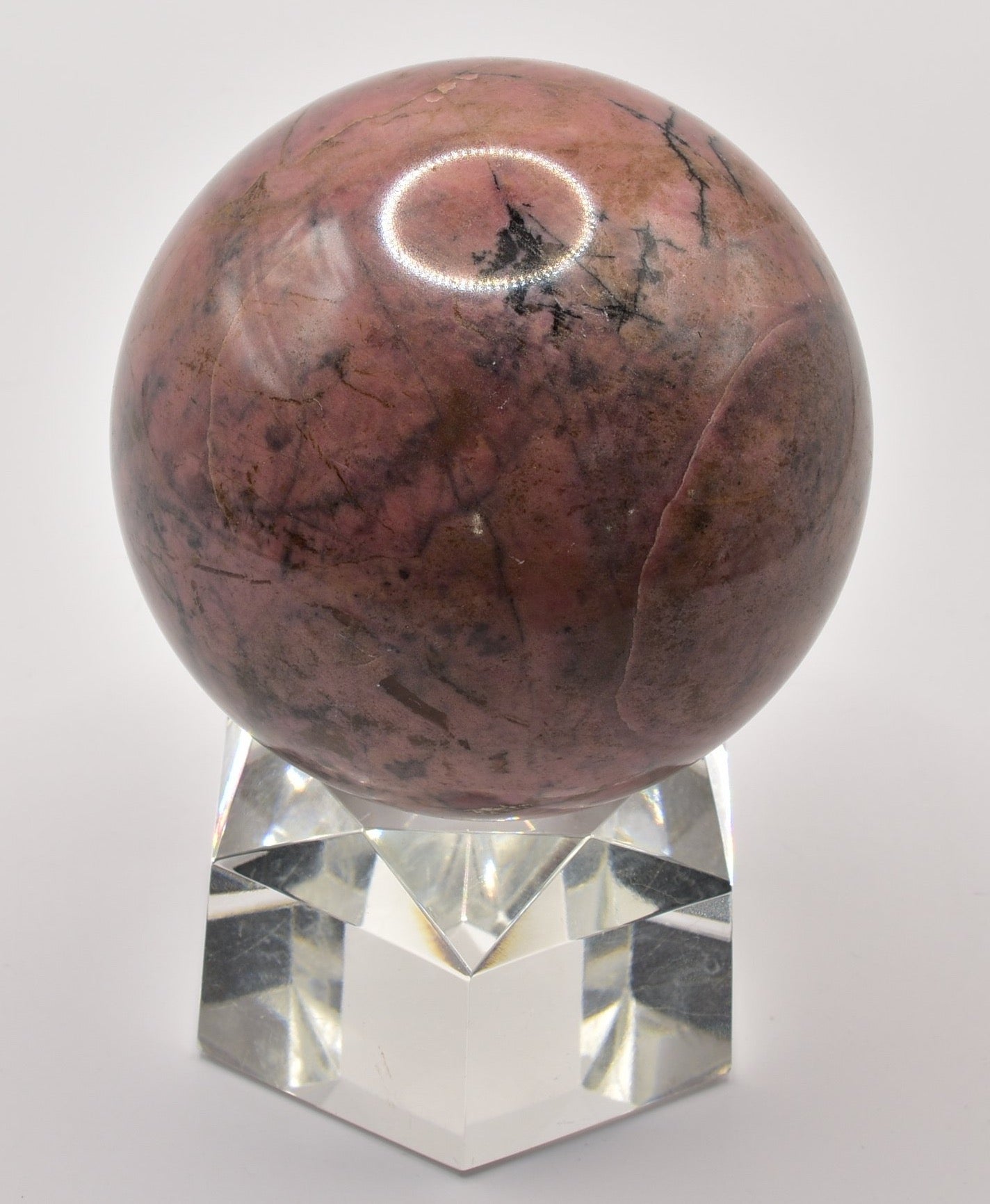 RHODONITE CRYSTAL SPHERE P661