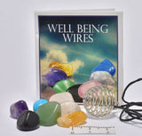 WELLBEING CRYSTAL TUMBLE KIT NECKLACE 7 CRYSTALS with CORDED CAGE J105
