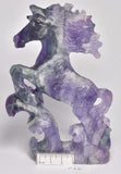 FLUORITE CRYSTAL HORSE CARVING 14.5 cm P37