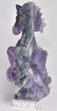 FLUORITE CRYSTAL HORSE CARVING 14.5 cm P37
