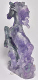 FLUORITE CRYSTAL HORSE CARVING 14.5 cm P37