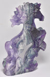 FLUORITE CRYSTAL HORSE CARVING 14.5 cm P37